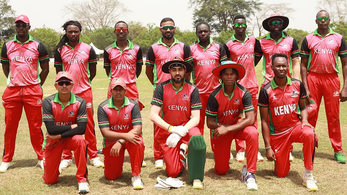Photo: X/ @CricketGhana : Kenya national cricket team during a photo session.